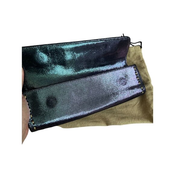 CARLOS FALCHI Vintage Fatto a Mano Iridescent Clutch Bag w/ Dustbag - Picture 2 of 8